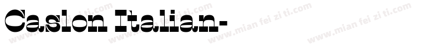 Caslon Italian字体转换